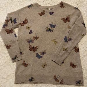 Joie Size Small Butterfly Cashmere Sweater